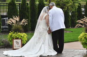 couple walking down