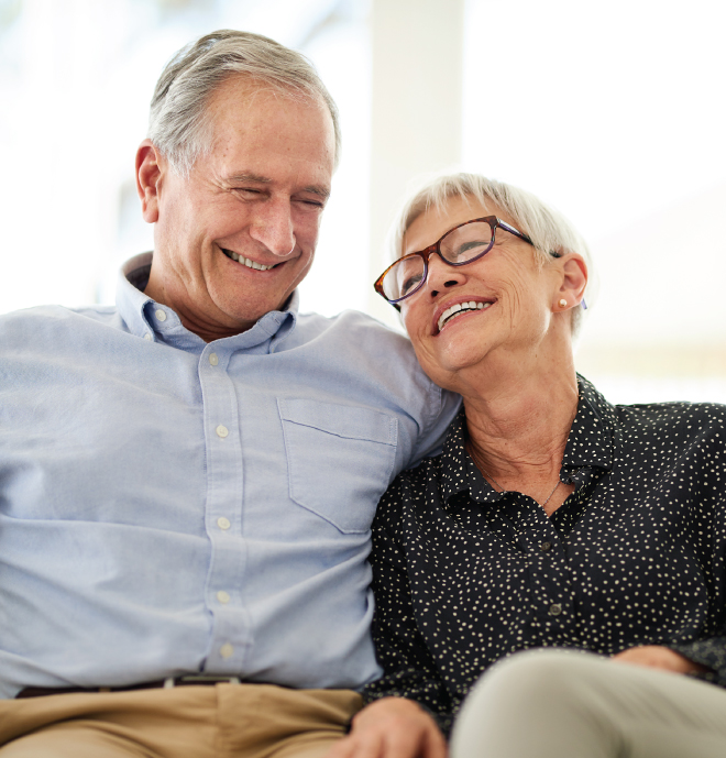 couple laughing