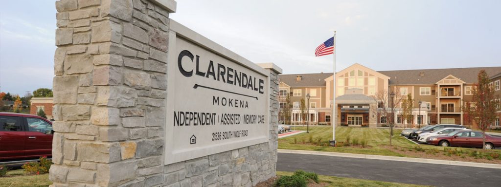 Clarendale of Mokena monument/sign